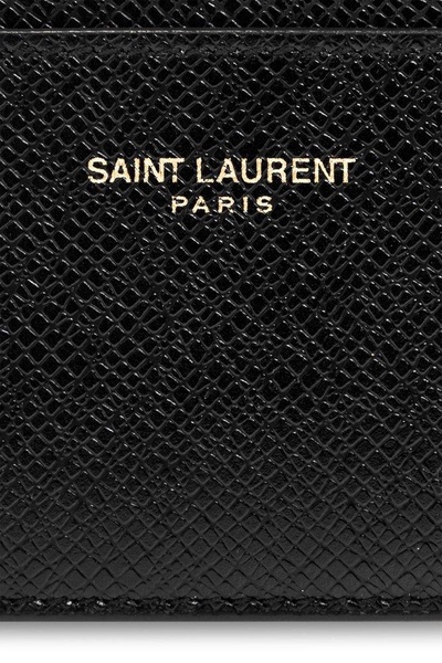 Saint Laurent Paris Logo Detailed Card Case