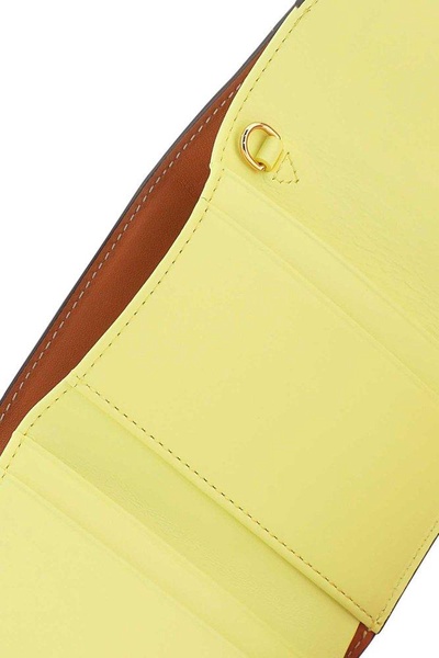 Mcm Unisex Caramel Leather Mini Mode Travia Wallet