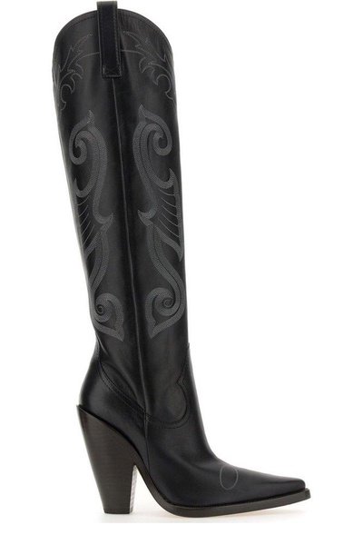 Moschino Jeans Pointed-Toe Texanese Boots