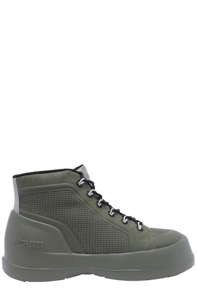 Moon Boot Logo Embossed Lace-Up Boots