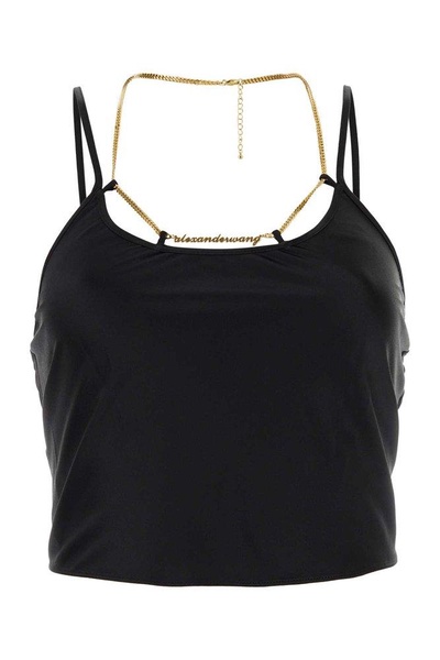 Alexander Wang Logo Plaque Chain Detailed Top