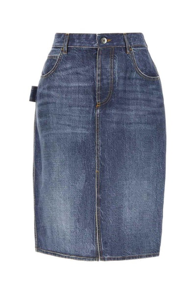 Bottega Veneta Denim Midi Skirt