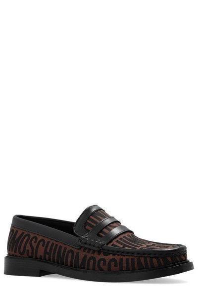 Moschino Allover Logo Printed Loafers