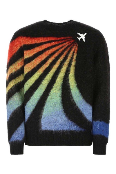 Casablanca Rainbow-Intarsia Long-Sleeved Jumper