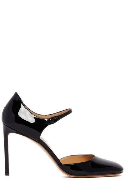 Francesco Russo Back Mary Jane Heeled Pumps