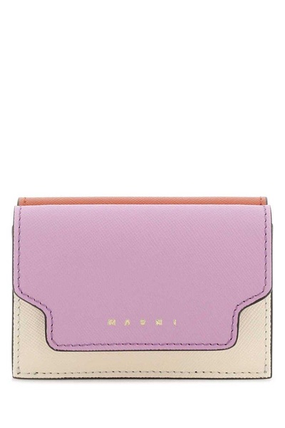 Marni Woman Multicolor Leather Wallet