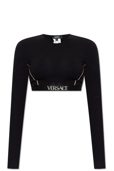 Versace Long-Sleeved Cropped Top