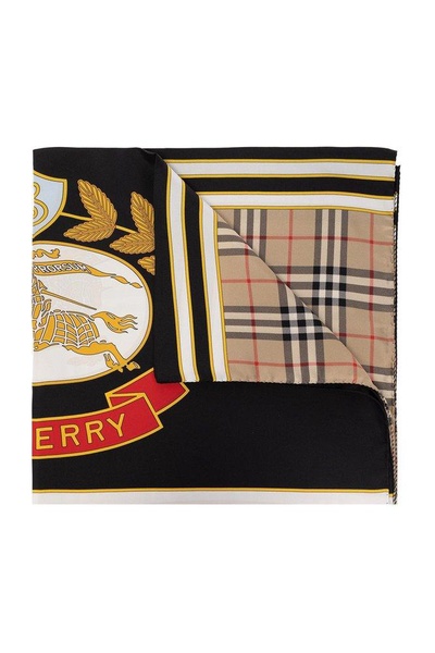 Burberry Graphic Printed Checked Scarf