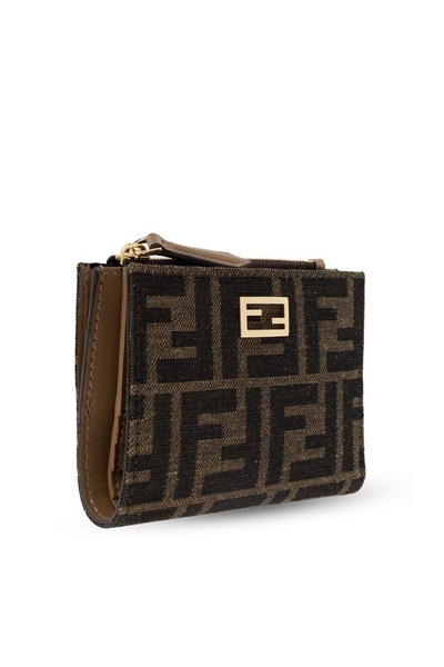 Fendi Monogram Jacquard Slim Baguette Small Wallet