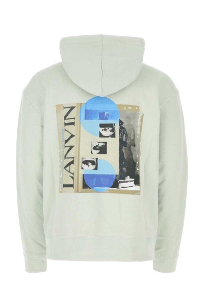 Lanvin Graphic Printed Drawstring Hoodie