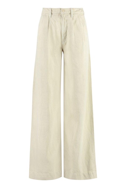 Mother High-Waisted Wide-Leg Trousers