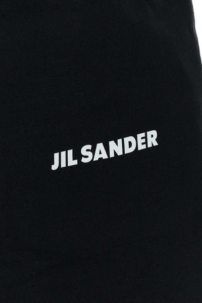 Jil Sander Man Black Canvas Medium Book Shopping Bag