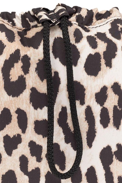 Ganni Leopard Tech Pouch Bag