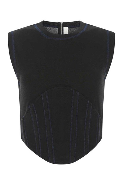 Dion Lee Fine-Ribbed Corset Sleeveless Tank Top