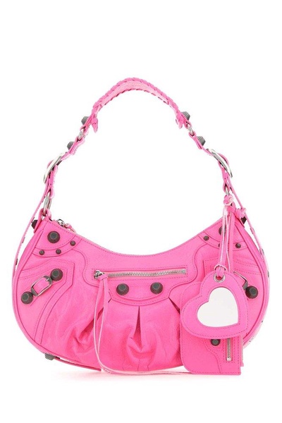 Fluo Pink Nappa Leather Le Cagole Xs Shoulder Bag