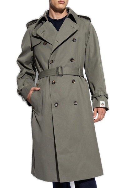 Bally Logo Patch Belted Trench Coat