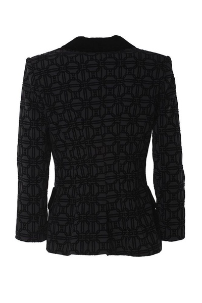 Elisabetta Franchi Double Breasted Jacquard Jacket