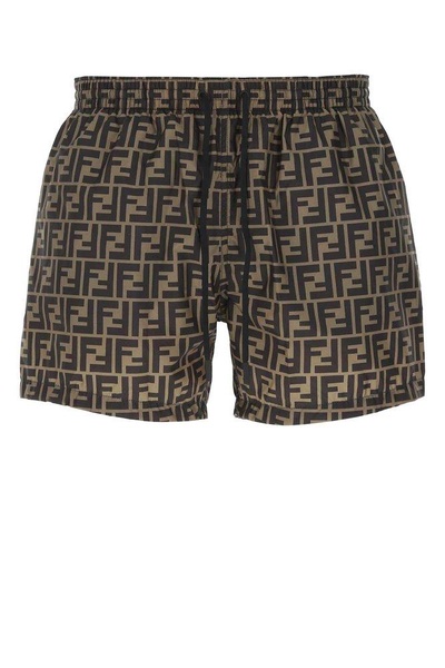 Fendi FF Drawstring Swim Shorts