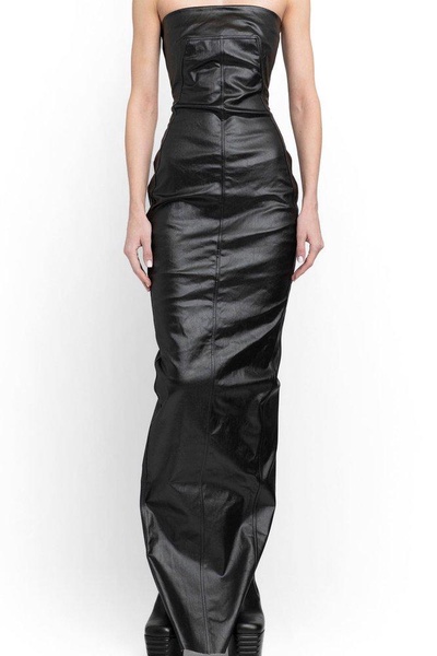 Rick Owens Floor-Length Strapless Bustier Gown