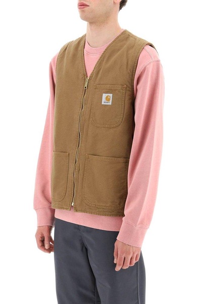 Carhartt WIP V-Neck Logp Patch Zipped Vest