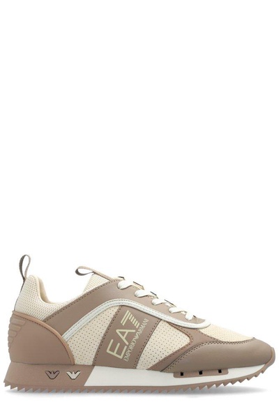 Ea7 Emporio Armani Logo-Printed Panelled Low-Top Sneakers