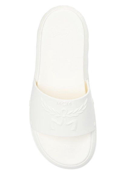 MCM Logo Embossed Slip-On Slides