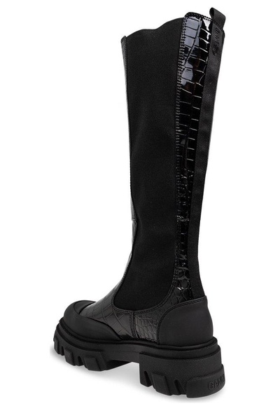 Ganni Embossed Knee-High Boots