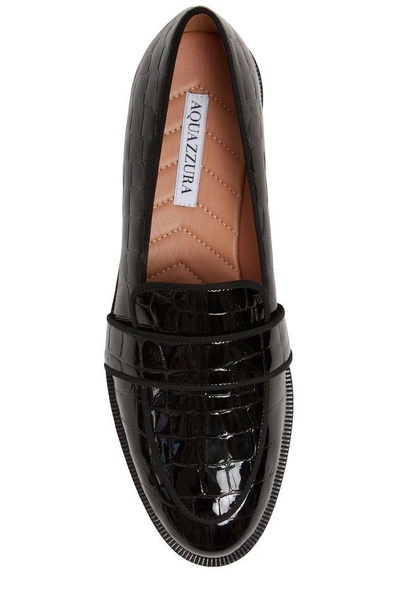 Aquazzura Martin Embossed Loafers