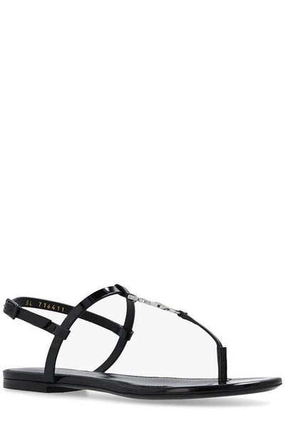 Saint Laurent Cassandra Logo Plaque Sandals