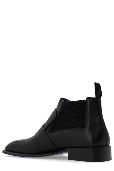 Burberry Shield Square-Toe Chelsea Ankle Boots