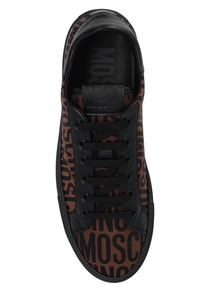 Moschino Monogrammed Lace-Up Sneakers