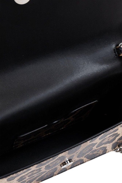 Alexander McQueen Leopard Printed Small Skull Clutch Bag