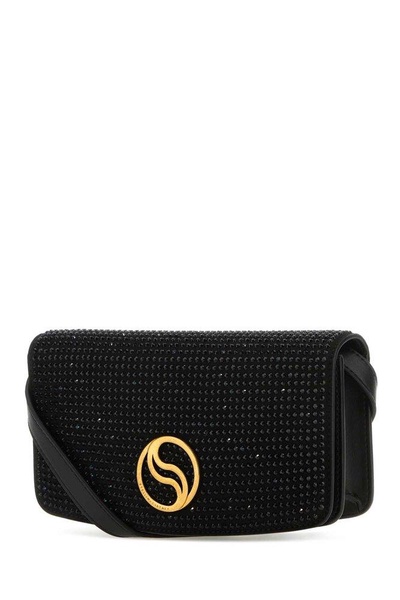 Stella McCartney Rhinestones-Embellished S-Wave Mini Wallet