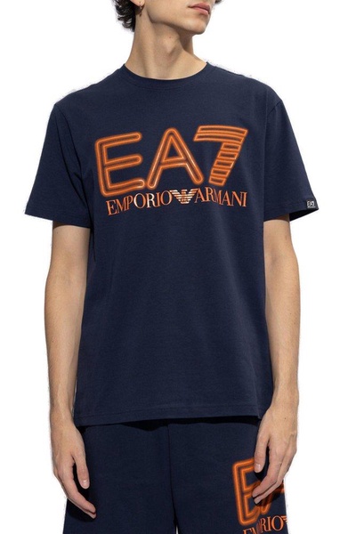 Ea7 Emporio Armani Logo-Printed Crewneck T-Shirt