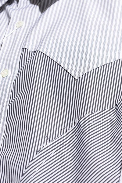 Maison Margiela Panelled Striped Button-Up Shirt