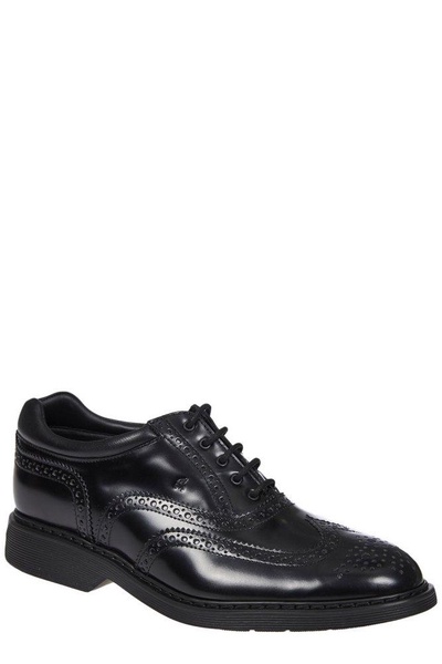 Hogan Round Toe Lace-Up Brogues