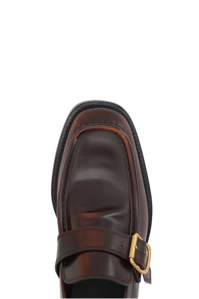 Dries Van Noten Square Toe Slip-On Flat Shoes