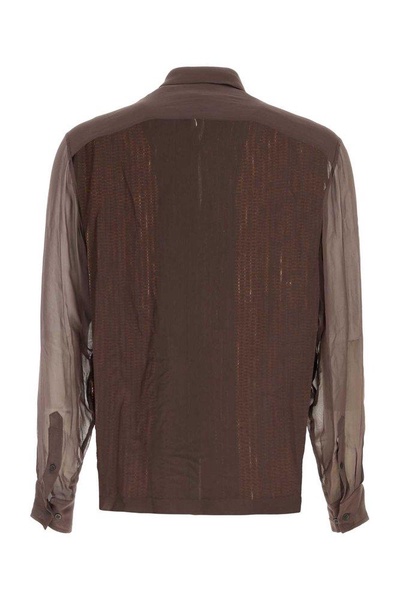 Dries Van Noten Sequined Georgette Shirt