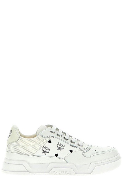 MCM Skyward Logo Printed Lace-Up Sneakers