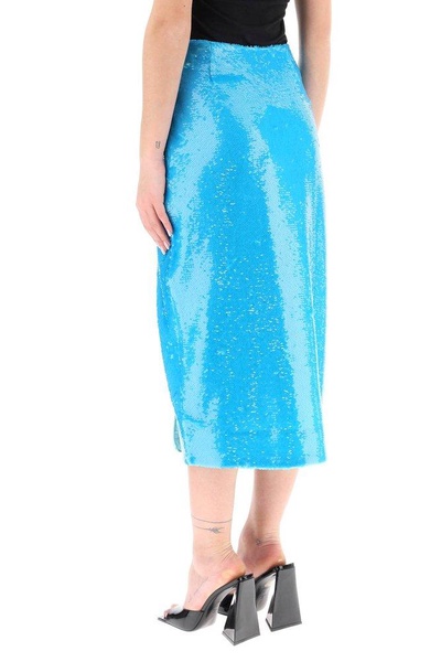 Ganni Sequin Cut-Out Midi Skirt