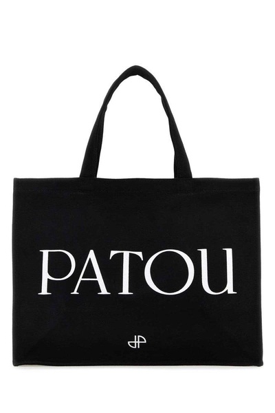 Patou Logo-Printed Top Handle Bag