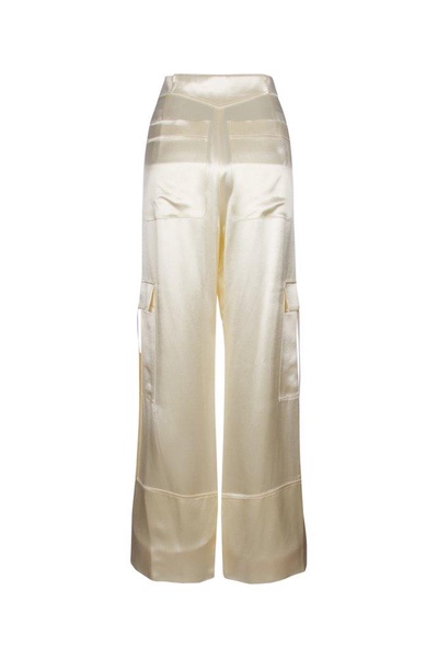 Calvin Klein Satin Wide Leg Cargo Trousers