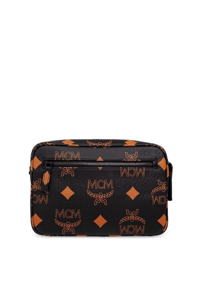 MCM Aren Monogrammed Small Crossbody Bag