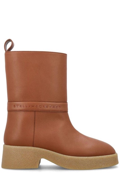 Stella McCartney Logo-Embossed Pull-On Ankle Boots