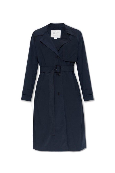 Woolrich Belted Button-Up Trench Coat