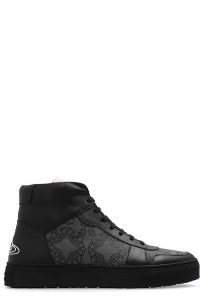 Vivienne Westwood Orb-Printed High-Top Lace-Up Sneakers