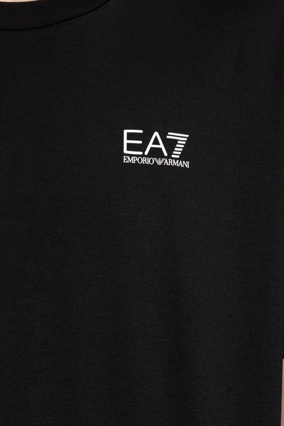 Ea7 Emporio Armani Side Striped Logo Printed T-Shirt