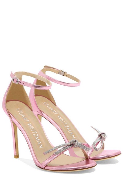 Stuart Weitzman Nudist Bow Heeled Sandals