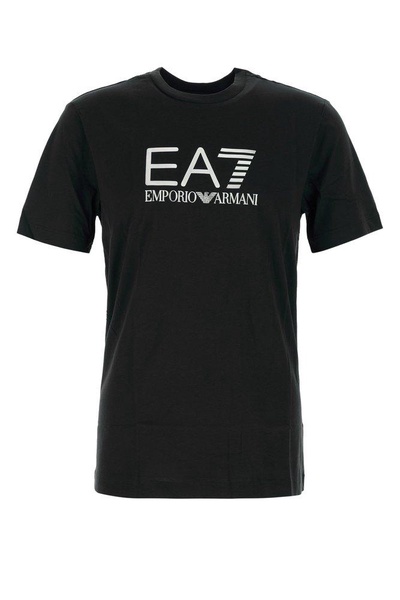 Ea7 Emporio Armani Logo-Lettering Crewneck T-Shirt