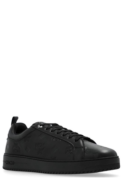 MCM Logo-Embossed Lace-Up Sneakers